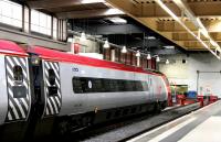 End of the line at Euston in July 2005 with a Pendolino at the buffer stops.<br><br>[John Furnevel 23/07/2005]