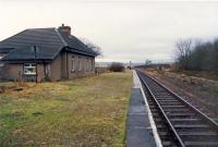 Altnabreac in its splendid isolation. Looking south towards Forsinard in 1994. The water tank still exists behind the photographer.<br><br>[Ewan Crawford //1994]