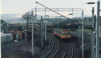 1980 (Feb) view of a 303 approaching Cardross from Helensburgh.(snow on hills)<br><br>[Brian Forbes /02/1987]