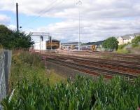 View showing some of the new facilities under construction at Haymarket MPD on 30 August 2006 from the south side of the line.<br><br>[John Furnevel 30/08/2006]