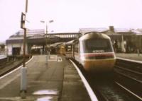 Highland Chieftain leaving Stirling, next stop Falkirk Grahamston. 1985. <br><br>[Brian Forbes /09/1985]