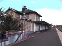 The down platform shelter and station house at Ladybank. Also there is no footbridge here just a subway between platforms.<br><br>[Brian Forbes /08/2006]