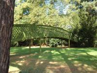 This footbridge can be found over the infilled cutting at Peebles Hydro<br><br>[Colin Harkins /09/2005]