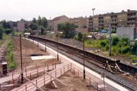 Corkerhill looking east, just before the Canal Line re-opened.<br><br>[Ewan Crawford //1990]