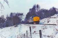 Pair of 37s with afternoon freight from Fort William between Shandon and Rhu.<br><br>[John Robin //]