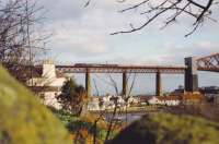 <h4><a href='/locations/F/Forth_Bridge'>Forth Bridge</a></h4><p><small><a href='/companies/F/Forth_Bridge_Railway'>Forth Bridge Railway</a></small></p><p>60009 crossing the Forth Bridge northbound.</p><p>//<br><small><a href='/contributors/John_Robin'>John Robin</a></small></p>