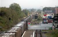 The beautifully straight nature of the GCRs extension to London is obvious in this view looking north at the gypsum works at Rushcliffe Halt.<br><br>[Ewan Crawford 11/09/2006]