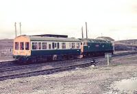 47541 <I>The Queen Mother</I> waits at Dalwhinnie with an observation coach for use on the Kyle Line.<br><br>[Brian Forbes /02/1985]