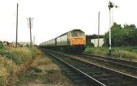 A refusal by Plean sb results in this train being stopped at Polmaise. it is the 1130 Inverness to Glasgow<br><br>[Brian Forbes //1989]