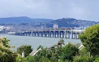 A view of the Tay Bridge taken from near Wormit on the Fife side of the Tay.<br><br>[Adrian Coward 10/08/2006]