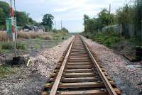 Looking east at the old Cambuskenneth Level Crossing. The track has not yet been fully ballasted or bedded down.<br><br>[Ewan Crawford 21/09/2006]