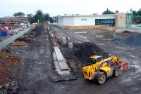 Alloa (New) station begins to come into existence. The base of the platform has been laid. At last!<br><br>[Ewan Crawford 21/09/2006]