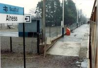 Alness viewed from a southbound train. Alness once had three platforms and a fine station building.<br><br>[Ewan Crawford //1988]