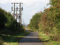 Between Forest Mill and Clackmannan Road.  The long descent from Forest Mill to Kincardine Junction is quite apparent in this picture.  Stirling Castle is just visible immediately above the trackbed in the centre of the picture.<br><br>[Mark Poustie 23/09/2006]