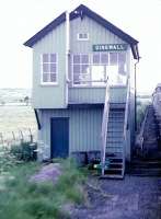 Each crossing point on the old HR had two cabins. This is the south box at Dingwall which was removed when RETB signalling replaced all the cabins north of Inverness.<br><br>[Brian Forbes /05/1983]