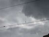 The Dropper has come loose from the Contact Wire. This was noticed just East of Duke Street<br><br>[Colin Harkins 29/08/2006]
