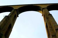 Hownes Gill Viaduct from below. There was a short lived station here served from Crook.<br><br>[Ewan Crawford 26/09/2006]