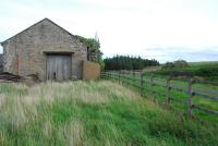 Goods shed at Waskerley. Nanny Mayors Incline was to the left and the route to Burnhill is to the right.<br><br>[Ewan Crawford 26/09/2006]