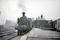 Boness - Polmont branch trains. At Boness. NB 4.4.2T 7468. (Wet forenoon).<br><br>[G H Robin collection by courtesy of the Mitchell Library, Glasgow 25/09/1948]