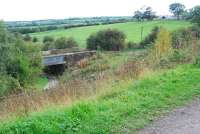 To the north-east of Hownes Gill Viaduct the route of the Stanhope and Tyne Railroad crossed over the Lanchester Railway. The view is of the Lanchester route from the Stanhope route, looking south.<br><br>[Ewan Crawford 26/09/2006]