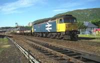 47674 with an engineers train north of Aviemore on 05 July 1991.<br><br>[John McIntyre 05/07/1991]