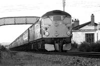 A pair of class 26s take the London Sleeper south approaching Aviemore on the evening of 16 June 1974.<br><br>[John McIntyre 16/06/1974]