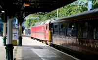 Looking west along platform 19 at Waverley on 26 September 2012, with the 'Royal Scotsman' boarding behind West Coast Railways 57601.<br><br>[John Furnevel 26/09/2006]