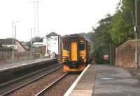 A Glasgow Central - Carlisle train arriving at Annan on 12 October 2006.<br><br>[John Furnevel 12/10/2006]