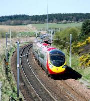 Pendolino running east at Craigenhill Summit.<br><br>[Ewan Crawford //2005]