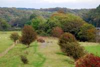 Looking east at the site of Camerton shrouded in trees.<br><br>[Ewan Crawford 27/09/2006]