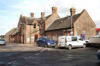 The road approach to Lockerbie station looking north east in October 2006.<br><br>[John Furnevel 12/10/2006]