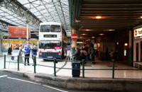 A Sunday morning service to Newcastle waits to leave Waverley on 15 October 2006, courtesy First Bus.<br><br>[John Furnevel 15/10/2006]