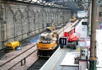 Waverley southside works. Looking west along platform 11 on 15 October 2006. Preparations for the new through platform are underway alongside the south wall. <br><br>[John Furnevel 15/10/2006]