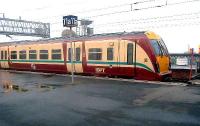 334015 stabled at Platform 11a of Glasgow Central in October 2006. This is the proposed platform for Glasgow Airport under the plans for the rail link. Platform 11a will be extended inside the station and the current shiort stay car park removed.<br><br>[Graham Morgan 13/10/2006]