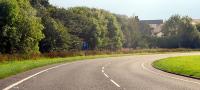 Broughton Cross, now a road, looking west.<br><br>[Ewan Crawford 27/09/2006]