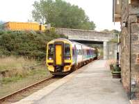 158722 is twenty minutes down arriving at Golspie from the north.16/10/06<br><br>[John Gray 16/10/2006]