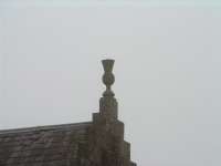 A stone thistle atop a gable of Beauly old station. 16/10/06<br><br>[John Gray 16/10/2006]