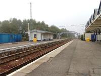 Dingwall looking south.The blue portacabin is used by Network Rail. 16/10/06<br><br>[John Gray 16/10/2006]