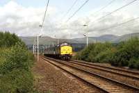 Class 37 no 37406 with an Oban - Glasgow service passing Ardmore. 1990s.<br><br>[John McIntyre //]