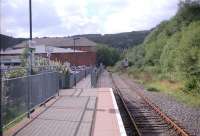 Looking north at Maesteg. The overgrown line continues north to Nantyffyllon/Coegnant. [See image 33866]<br><br>[Ewan Crawford //]