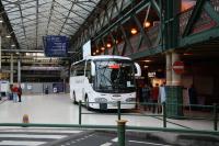 Sunday morning Edinburgh - Newcastle service, relegated to single decker bus status, boarding on the western concourse at Waverley station on 22 October 2006. <br><br>[John Furnevel 22/10/2006]