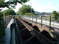 Ulverston oil depot looking across the Ulverston canal <br><br>[Ewan Crawford 20/06/2003]