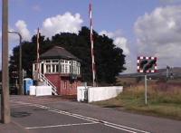 Blackford level crossing, between Dunblane and Perth. The station here is actively under review for re-opening.<br><br>[Brian Forbes /09/2006]