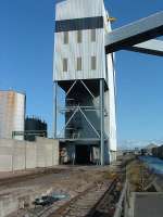 A coal loading point for transhipment of coal from ships to trains in the Liverpool Docks.<br><br>[Ewan Crawford //]