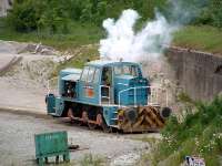 Shunter coughs into life at Peak Forest.<br><br>[Ewan Crawford //]