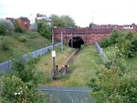 Western Portal of the Crown Street Tunnel. This once led from Edge Hill to the first Liverpool terminus but now leads to this buffer stop.<br><br>[Ewan Crawford //]