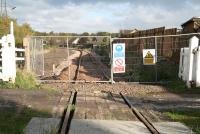 View north from the level crossing at Kincardine station on 31 October 2006.<br><br>[John Furnevel 31/10/2006]