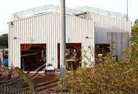 The new maintenance sheds at Haymarket MPD nearing completion on 29 Oct 2006.<br><br>[John Furnevel 29/10/2006]