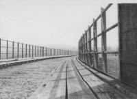 View of the deck of the viaduct immediately south of Strathaven North station.<br><br>[John Robin /04/1963]