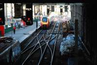 Looking east at the east end of the new Klondyke platform. There are still scissors in the trackwork here.  The new platform is not as long as the existing island platform.<br><br>[Ewan Crawford 11/11/2006]